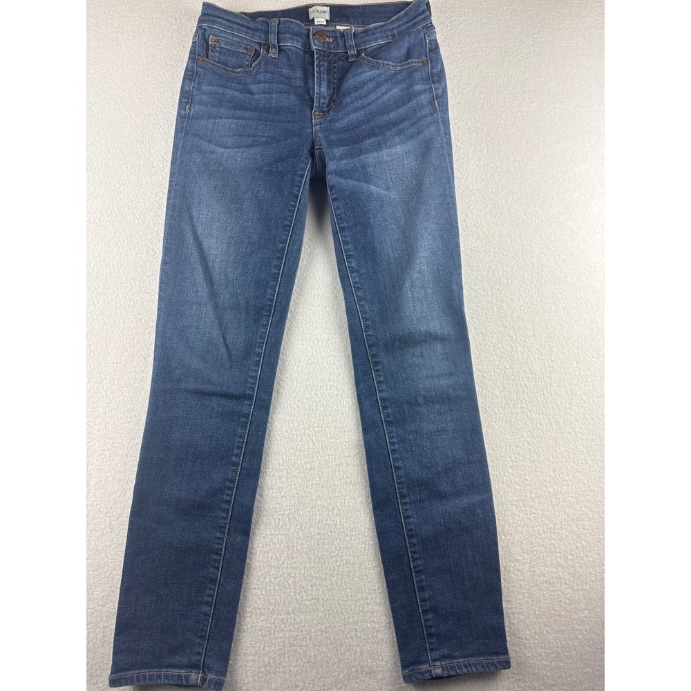 J.Crew Womens Skinny Jeans‎ Dark Wash Stretch Denim Size 25/28 Blue Slim Fit